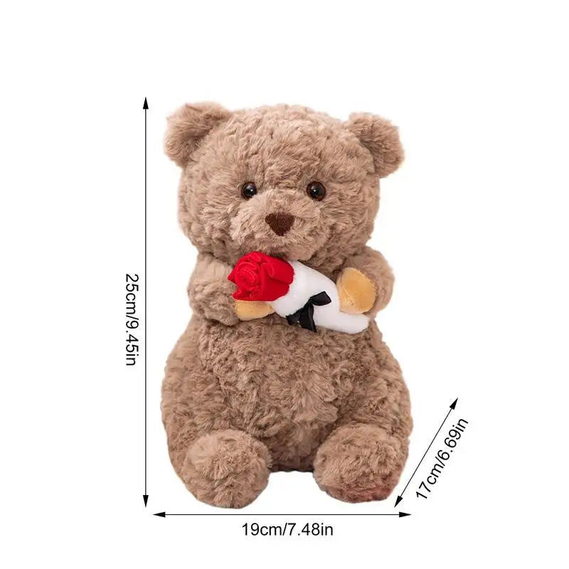 Valentines Day Plush Bear Cute Stuffed Animal Plush Doll Cute Soft Plush Bear Doll For Her Girlfriend Him Boyfriend Kid