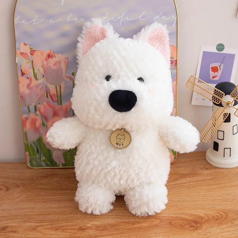 14~35cm West Highland White Terrier Dog Doll Plush Toy Stuffed Fluffy Puppy Doggy Cartoon Animal Plushie Peluche Kids Gift