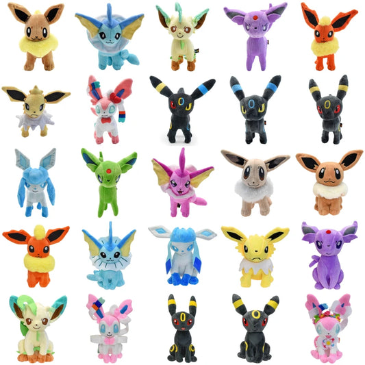 Pokemon Shiny Eevee Sylveon Flareon Vaporeon Espeon Umbreon Leafeon Glaceon Jolteon Plush Toys Cute Stuffed Peluche Dolls