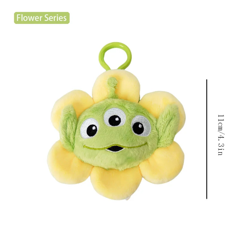 Disney Toy Story Alien Cute Kawaii Three Eyes Boy Plush Pendant School Bag Backpack Pendant Keychain Plush Toy Birthday Gift