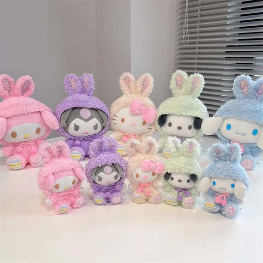 Kawaii 30cm Sanrio Anime Plush Toys Cute Cinnamoroll My Melody Kuromi Hello Kitty Plushie Doll Home Decor Children Gift