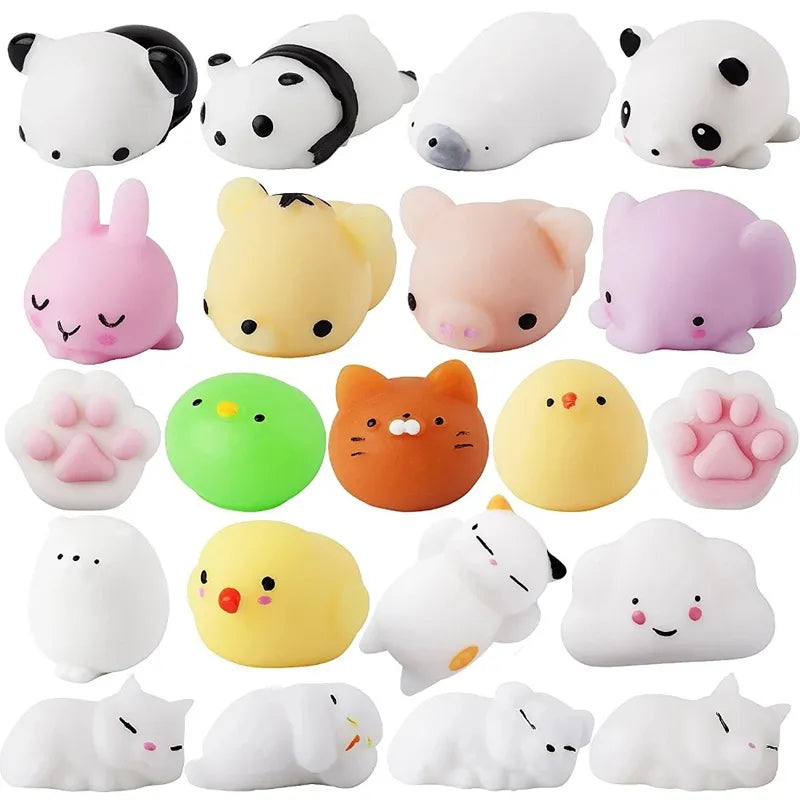 10Pcs Kawaii Mochi Squishy Animals