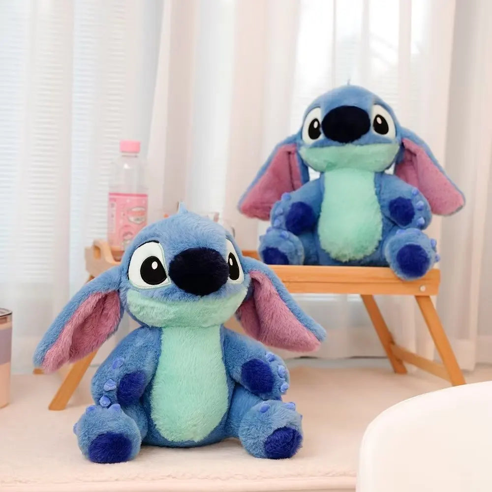 30cm Soft Cuddly Stitch Plush Toy High Quality Fluffy Stuffed Anime Sitting Stitch Plushies Appease Doll Xmas Gifts Girl