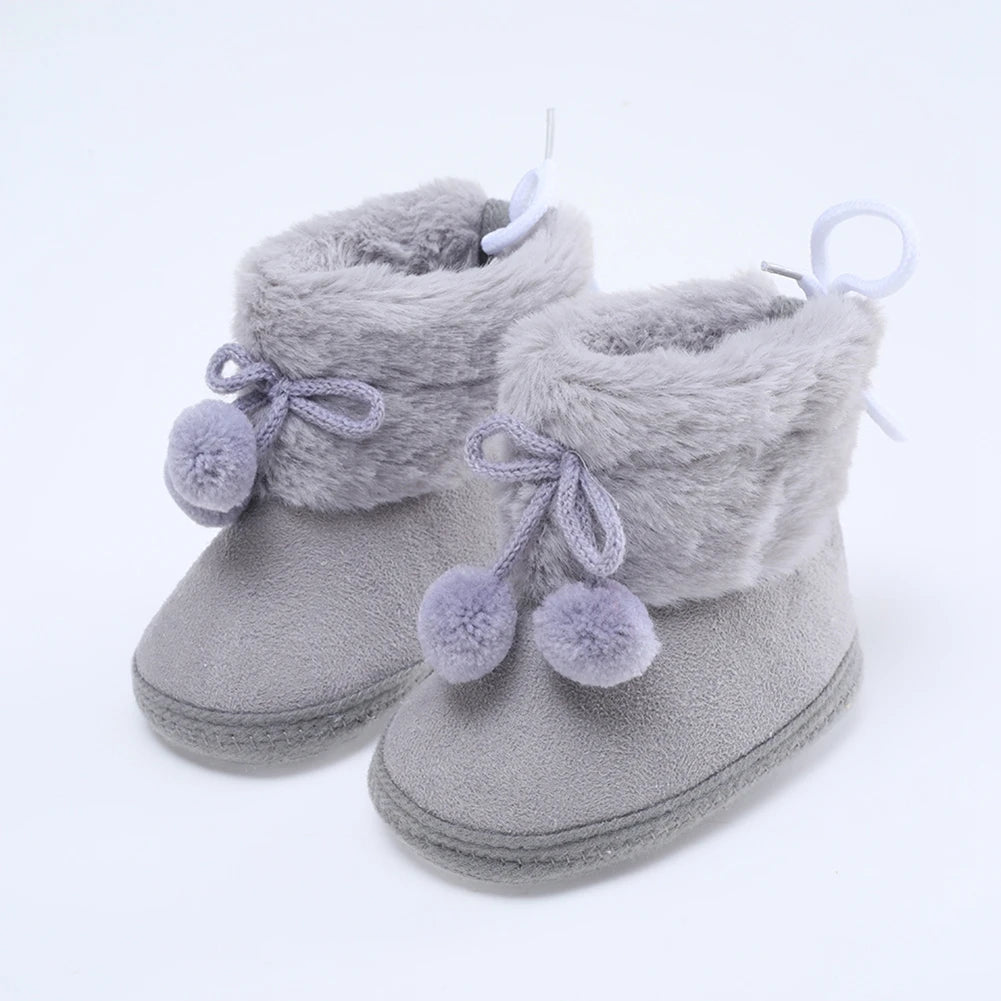 Winter Snow Baby Boots Newborn Warm Booties Soft Sole First Walkers Shoes for Baby Girls Boys Infant Shoes Toddler 0-18Months