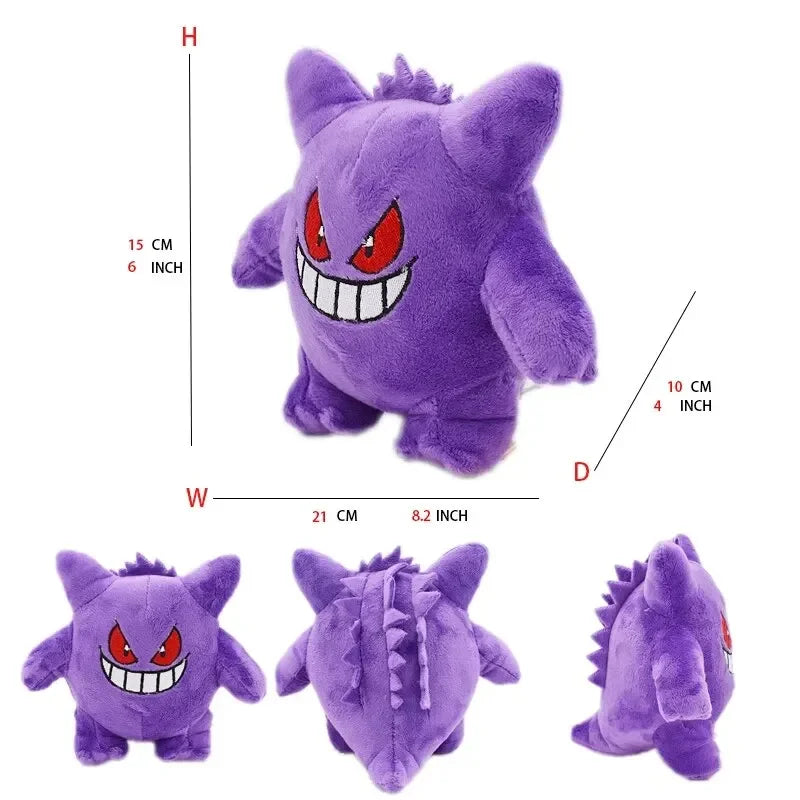 Gengar Shiny Plush Toy Peluche Dolls Psyduck Stuffed Figure for Kids Gift Stuffed Collection Doll