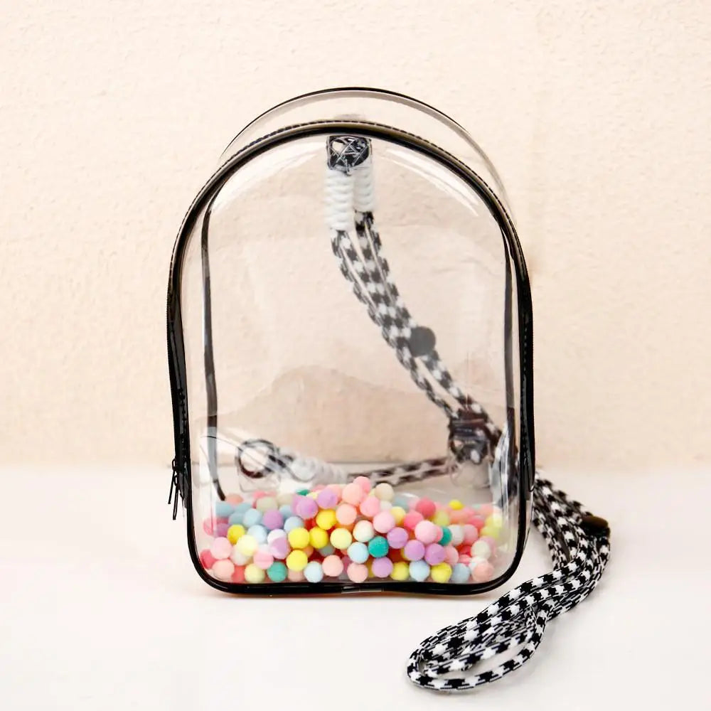 Small Doll Storage Bag Outdoor Doll Bag Waterproof Portable Carrying Case PVC Clear Doll Display Bag for 20cm Doll