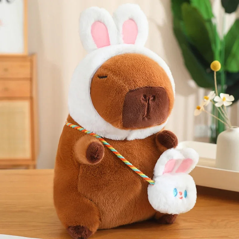 Hot Sale Cartoon Capybara Plush Toy Simulation Capibara Cosplay Rabbit Dinosaur Dog Frog Decor Bubble Stuffed Animals