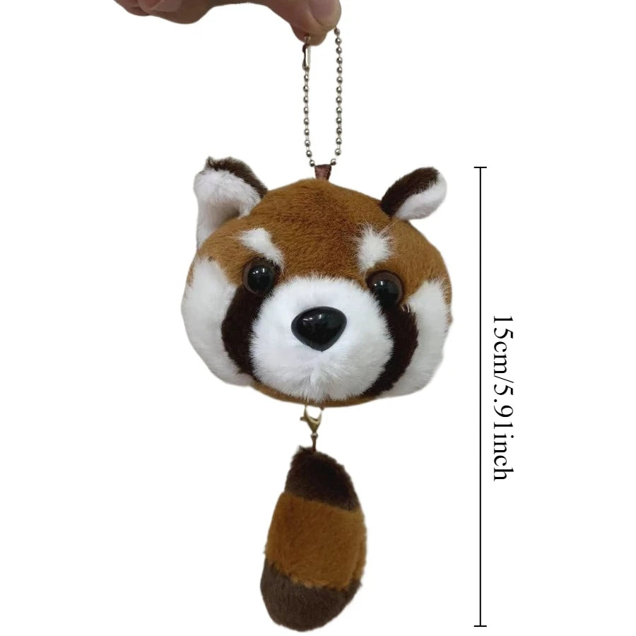 Red Panda Plush Backpack Cute Plushie Doll Women Crossbody Fur Soft Shoulder Bag for Camping Travel Party Female Birthday Gift