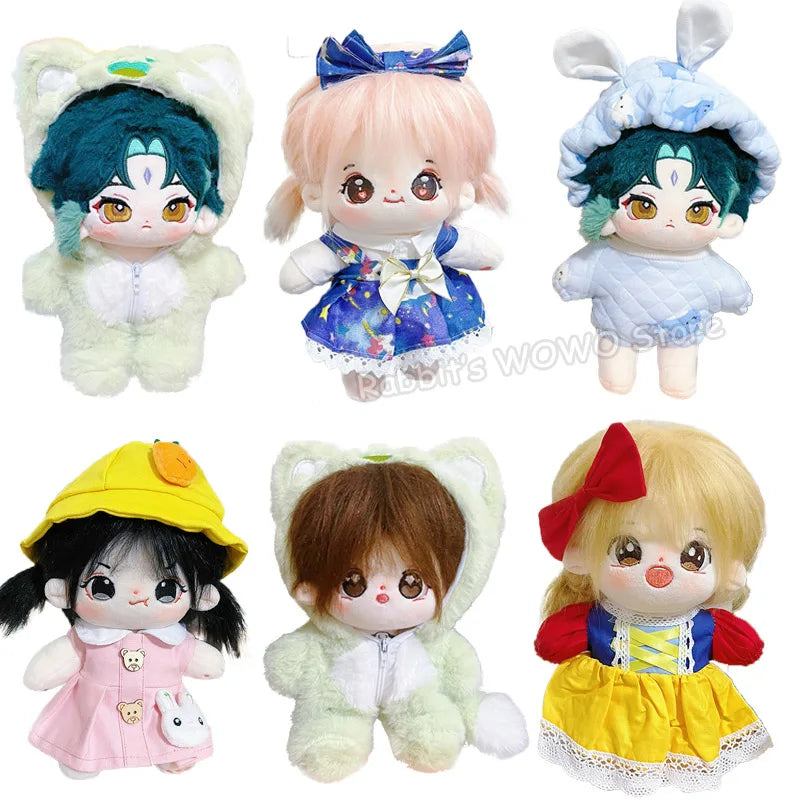 20cm IDol Doll Anime Plush Cotton Dolls with Clothes Cute Stuffed Star Figure Doll Toys Plushies Toys Fans Collection Gifts