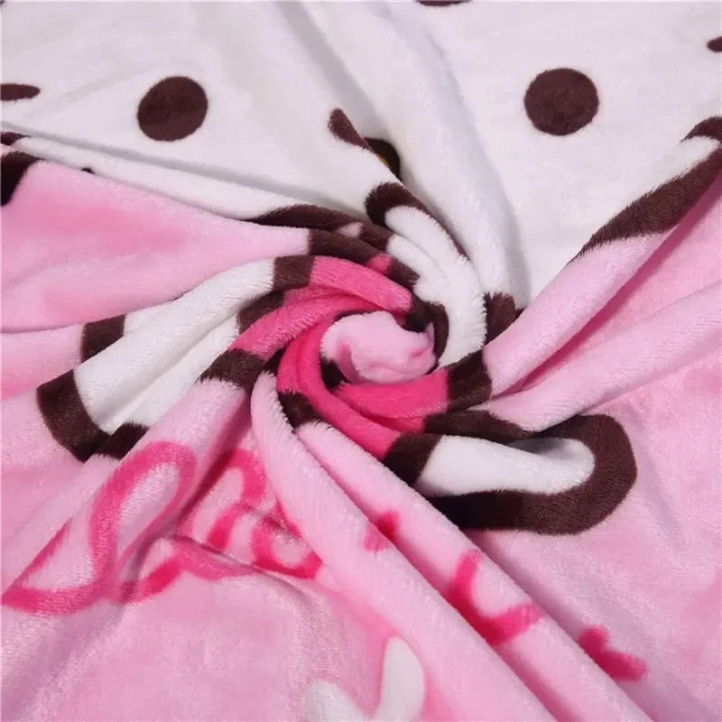 Sanrio Hello Kitty Plush Blanket Bed Sheet Children Adult Soft Blankets Cartoon Aircondition Nap Blanket Spring Fluffy Quilt