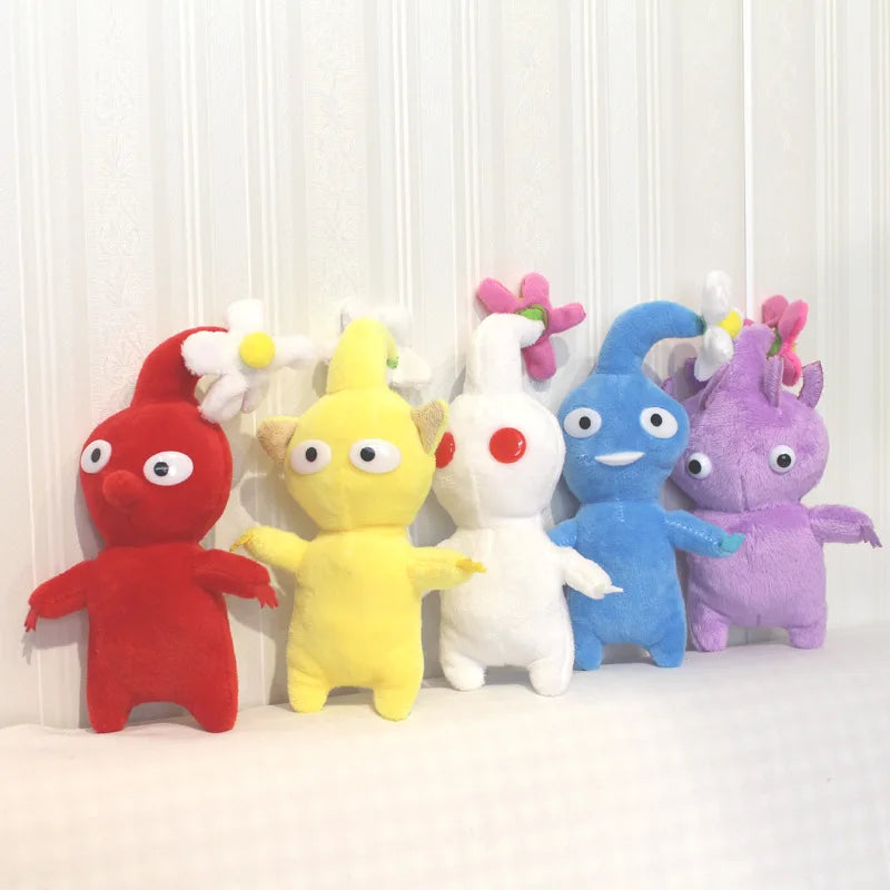 5pcs/set Pikmin Stuffed Plush Toys Flower Bud Leaf Plush Doll Cartoon Plush For  Kids Toy Boys Girls Birthday Gift