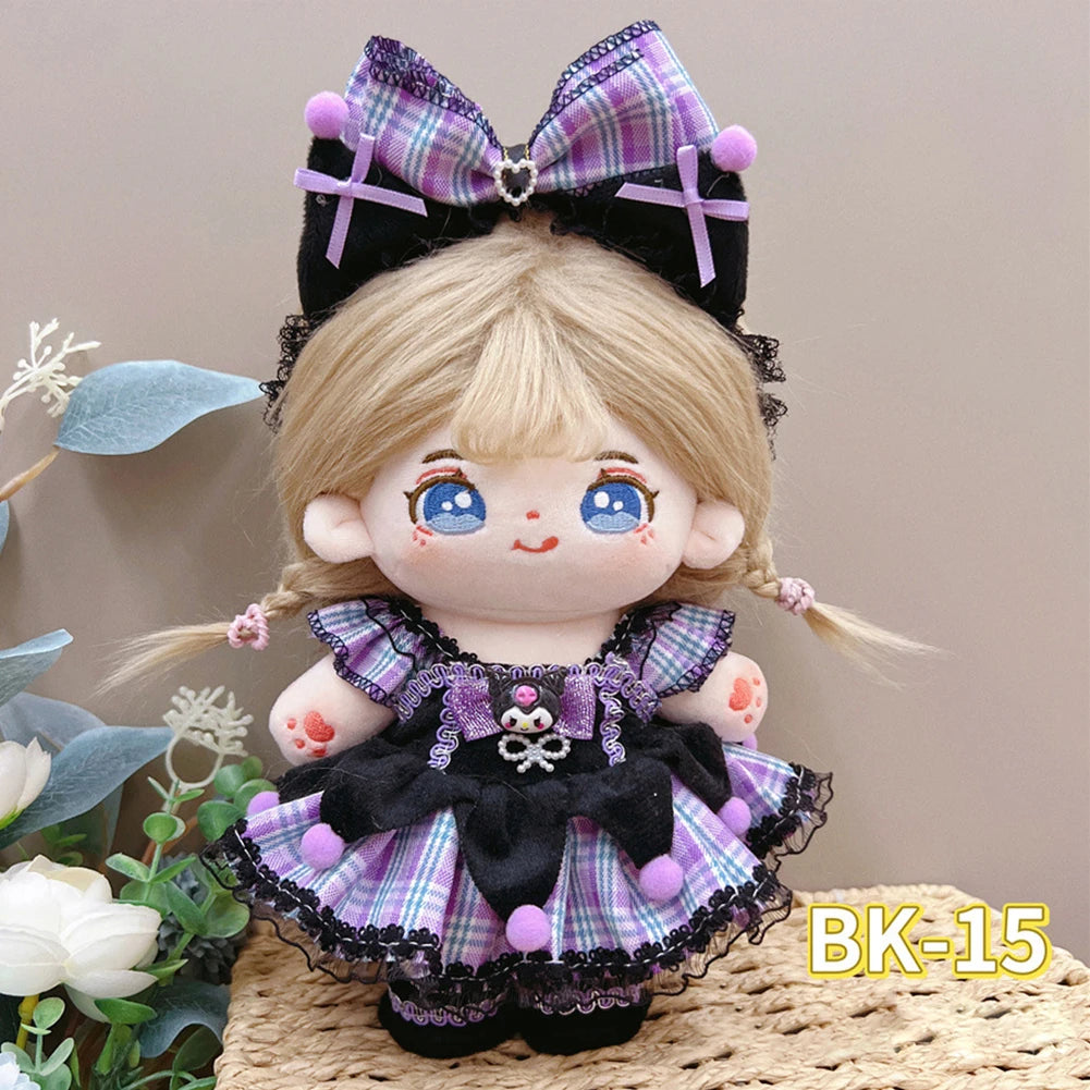 For Nommi/20CM Cotton Doll Rompers Cartoon Plush Doll Replacement Outfit Lolita Dress Playing House Accessories DIY Mini Clothes