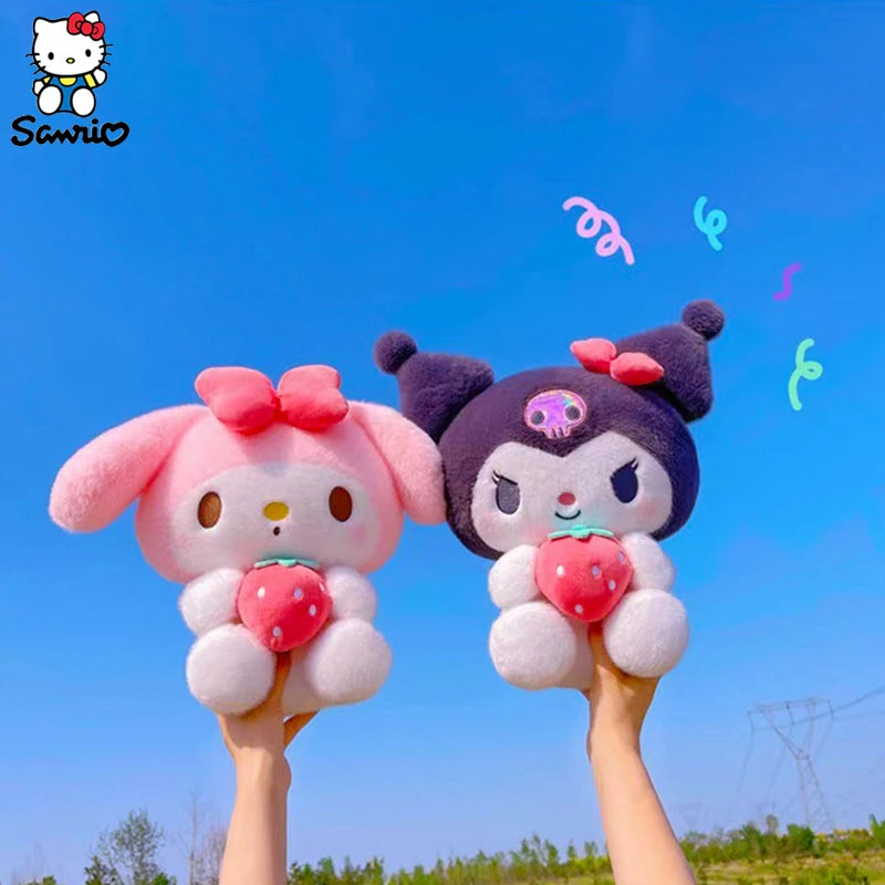 Kawaii Sanrio Plush Toys Dolls Cartoon Kuromi My Melody Strawberry Series Plushies Figure Children Cute Doll Birthday Gifts