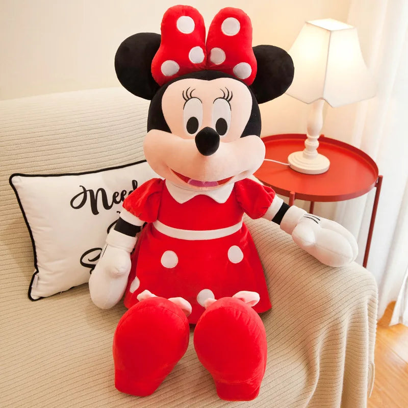 35cm Disney Mickey Mouse Plush Toys Kawaii Anime Mickey Minnie Stuffed Plush Models Decoration Dolls for Kids Birthday Gift