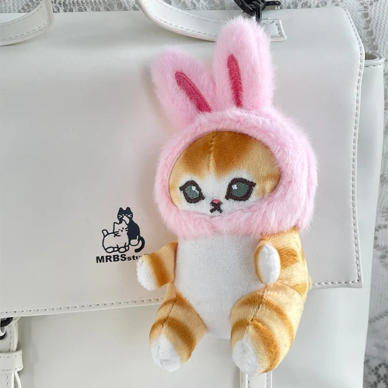 Cute kittens, plush dolls, bunnies, three-dimensional animal toys, creative personality, school bag pendants, fashion keychains