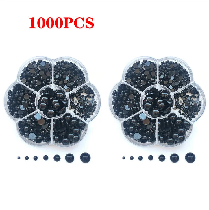 150/500 Pcs Doll Making Eyes Black Multiple Sizes DIY Craft Stuffed Animals Resin Button Eyes for Plush Toy Crochet Craft Dolls