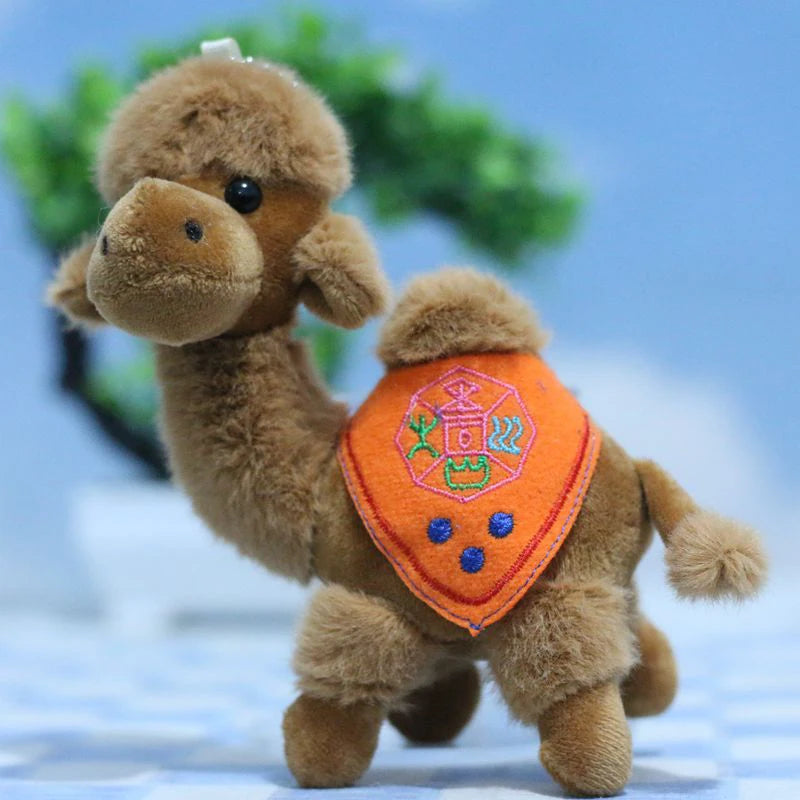 Cute Camel Pendant Plush Toy Cartoon Dunhuang Desert Little Camel Pendant Soft Stuffed Doll Keychain Backpack Car Key Ring Decor