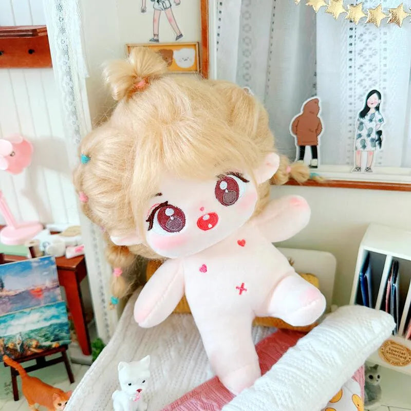 20cm IDol Doll Plush Cotton Star Dolls Kawaii Stuffed Baby Plushies No Attributes Dolls Toys Fans Collection Children Gifts