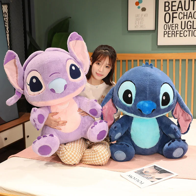 35/45/60/80cm Big Size Disney Lilo & Stitch Plush Toy Stitch Stuffed Movie Anime Stitch Angel Doll Comfortable Plushies Kid Gift