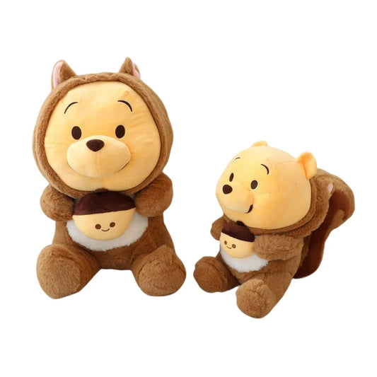 Lovely Squirrel Pooh Bear Plush Toy Lovely Stuffed Cartoon Anime Plushies Appease Doll Winnie Pooh Bear Plushies Xmas Gifts