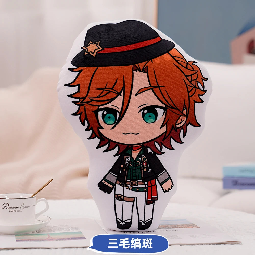 45cm Ensemble Stars Cartoons Anime Plush Toy Eichi Sakuma Rei Throw Pillow Cosplay Sofa Cushion Double-sided Printing Girl Fans