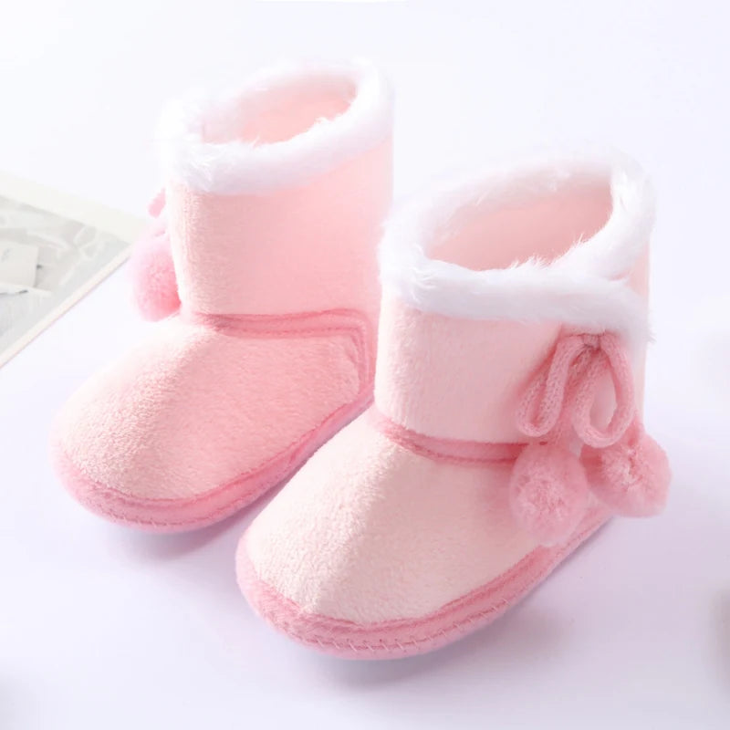 Winter Snow Baby Boots Newborn Warm Booties Soft Sole First Walkers Shoes for Baby Girls Boys Infant Shoes Toddler 0-18Months