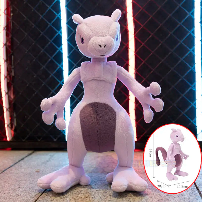 37cm Original Pokemon Mewtwo Plush Anime Soft Stuffed Animal Toy Cartoon Pluche Holiday Birthday Gifts for Children Toy