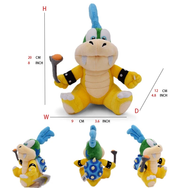 super Mario Bros Plush Toys Wonder Bowser Jr Meowser Lemmy Iggy Bowser Anime Stuffed Cartoon Peluche Dolls Kids Gifts