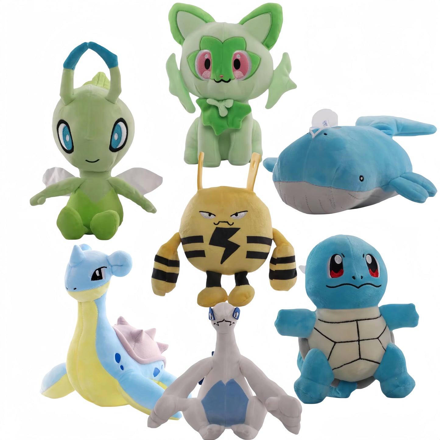 New Pokemon Plush Pikachu Fuecoco Lapras Celebi Plushies Squirtle Quaxly Elekid Wailord Hobbies Toys Collection Kids Xmas Gifts