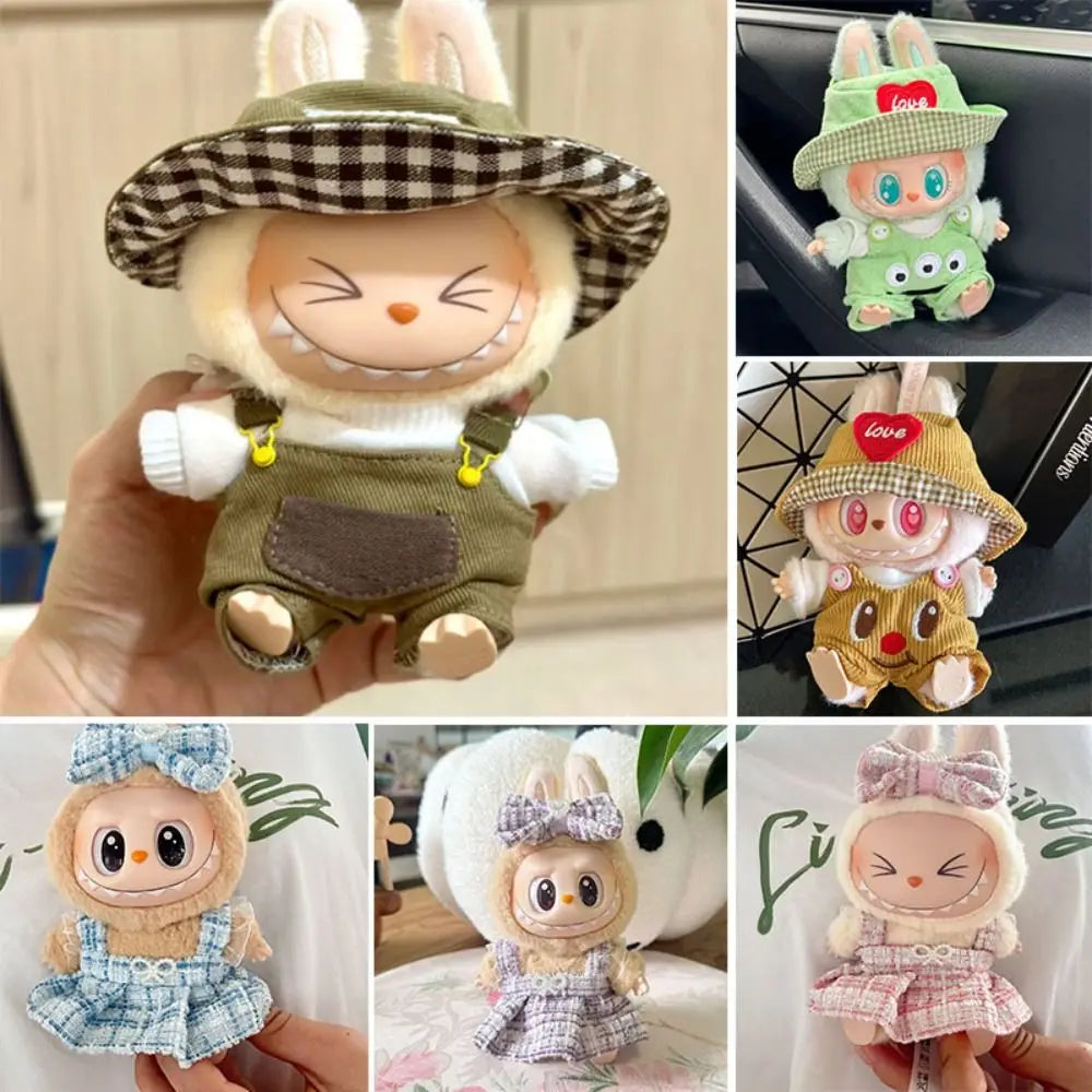 New Multiple Styles Plush Dolls Clothes with Hat Handmake T-shirt Pants Cute Fashion Dresses Skirt For 15cm Cotton Dolls