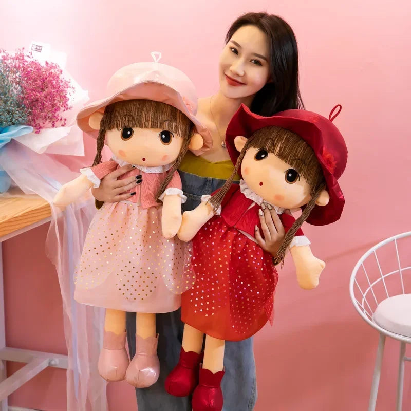 45CM Stuffed Plush Toy Girl's Kids Birthday Gift Stuffed Girl Doll Plush Wedding Rag Doll Cute RagDoll Toy for Girl Boy Gift