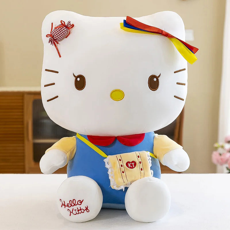 22-35cm Hello Kitty Anime Cute Stuffed Toys Sanrio KT Cat Plushier Soft Pillow Birthday Gifts For Girls Kawaii Pendant Dolls