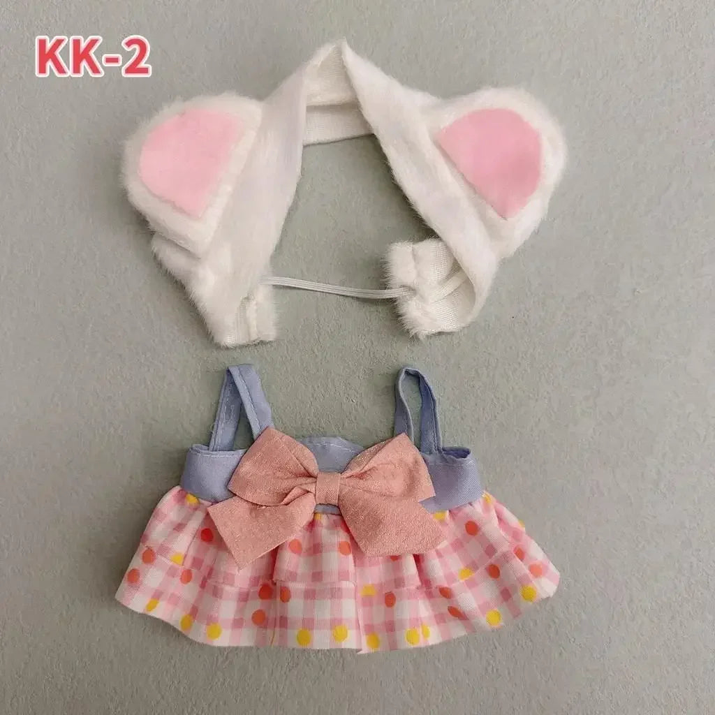 20cm Plush Doll'S Clothes Outfit Accessories For Korea Kpop Exo Labubu Idol Dolls Lolita set cute little princess skirt Clothing