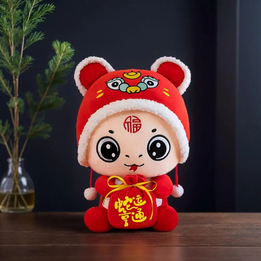 20/25/30/40/50cm Snake Year Mascot Doll Decoration 2025 Snake Chinese Ornament New Year Gift Plush Toy Festival DIY Accessories