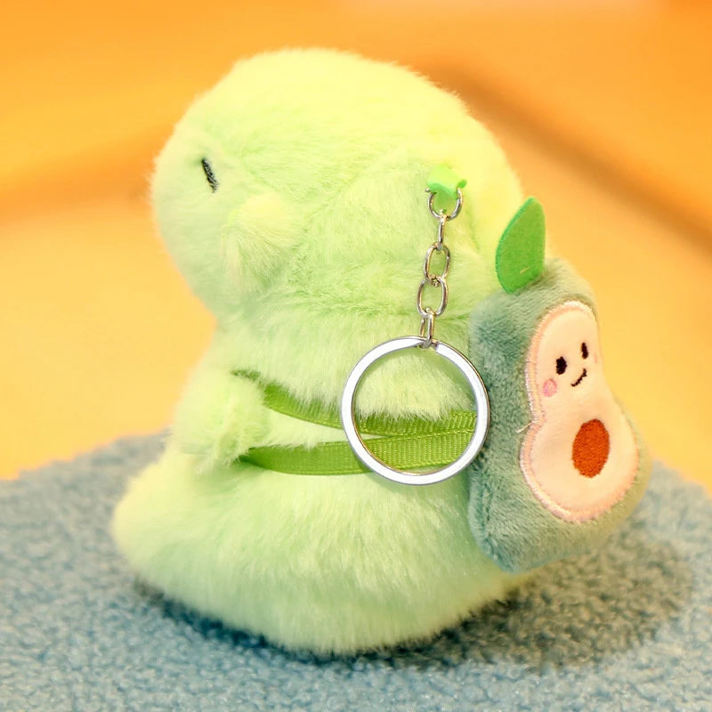 Cute Capybara Plush Toy Doll Keychain Stuffed Animals Capibara With Fruit Backpack Pendant Keyring Birthday Christmas Gift