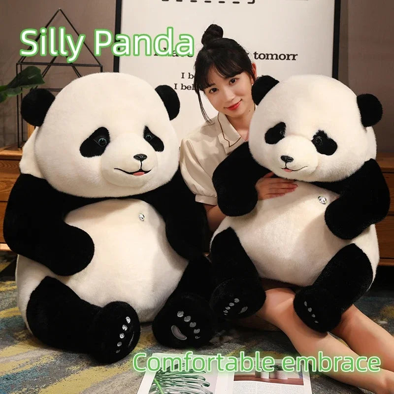 25~50cm Giant Panda Plush Toys Soft Pillow Cartoon Animal Bear Stuffed Baby Doll Classic Kids Birthday Christmas Gifts