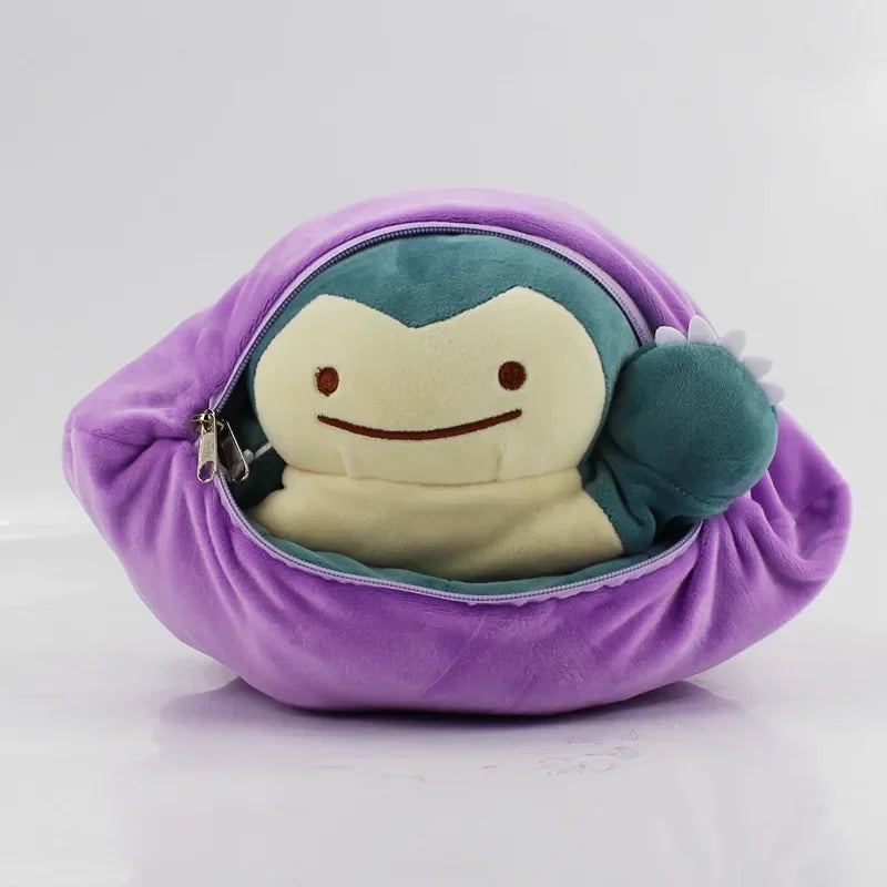 20/30cm Anime Pokemon Ditto Transform Snorlax Inside Out Cushion Toys Deformed Double Pillow Soft Stuffed Doll Decor Girls Gifts