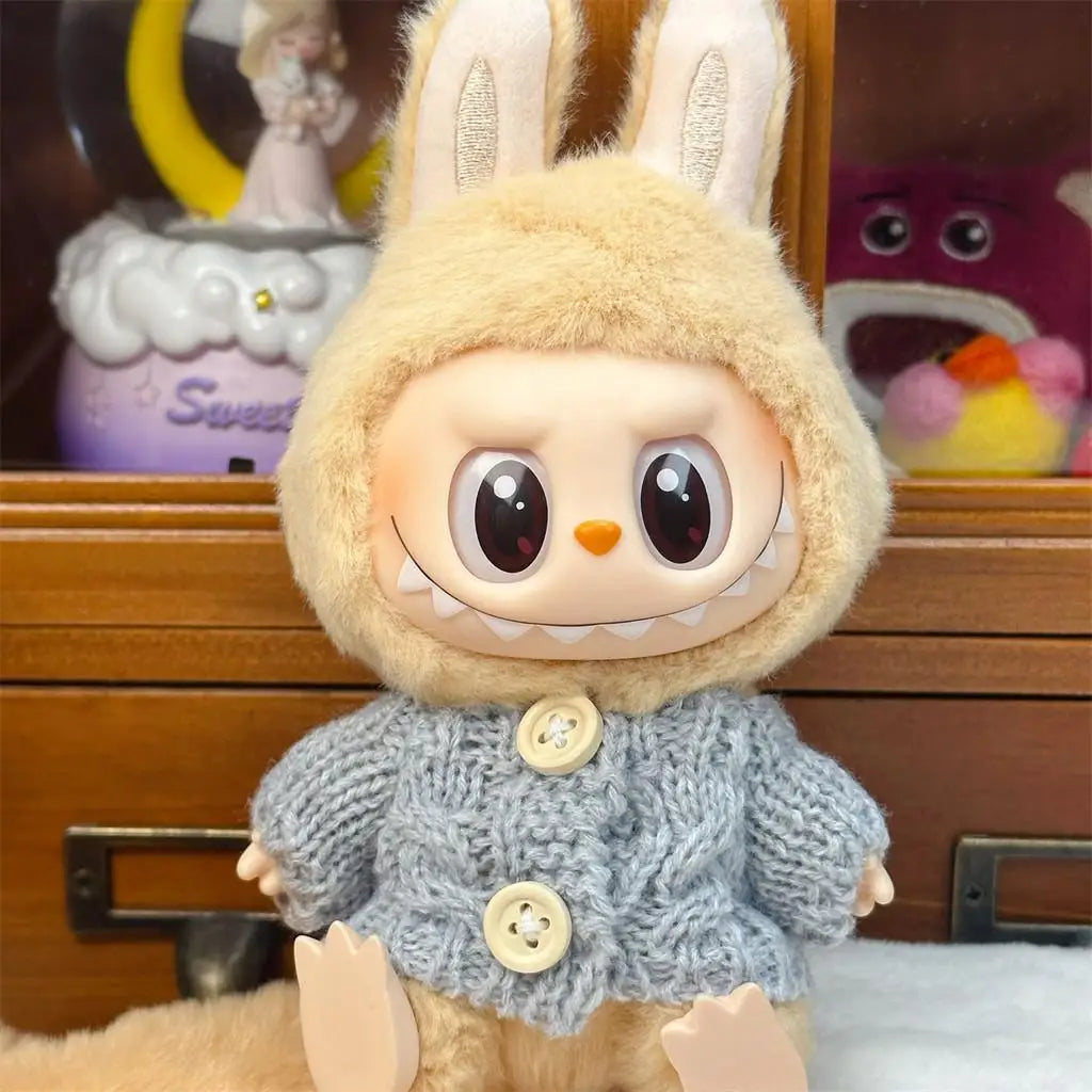 17cm Mini Plush Doll'S Clothes Outfit Accessories For Korea Kpop Exo Labubu Idol V1 V2 sweater winter change Clothing Gift