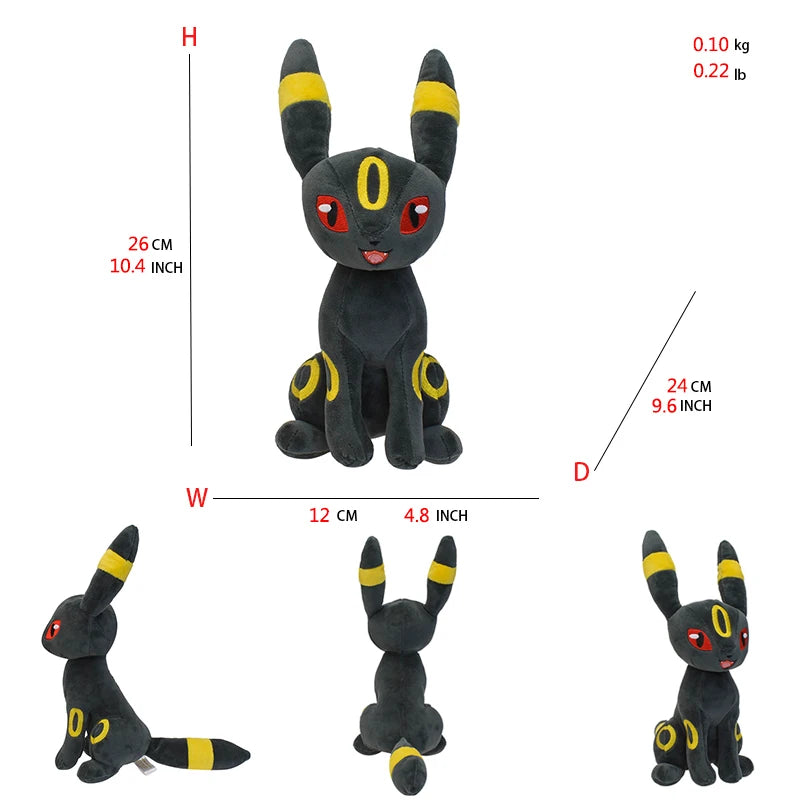 Big Size Pokemon Plush Toys Eevee Umbreon Cartoon Figure Peluche Dolls KJolteon Vaporeon Sylveon Anime Stuffed Dolls Gifts