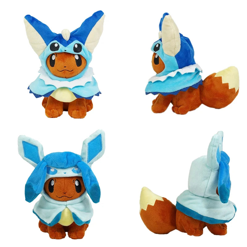 8 Styles Eevee Cosplay Pokemon Plush Toys Eevee Cos Sylveon Espeon Flareon Cute Cartoon Jolteon Peluche Stuffed Dolls Gifts