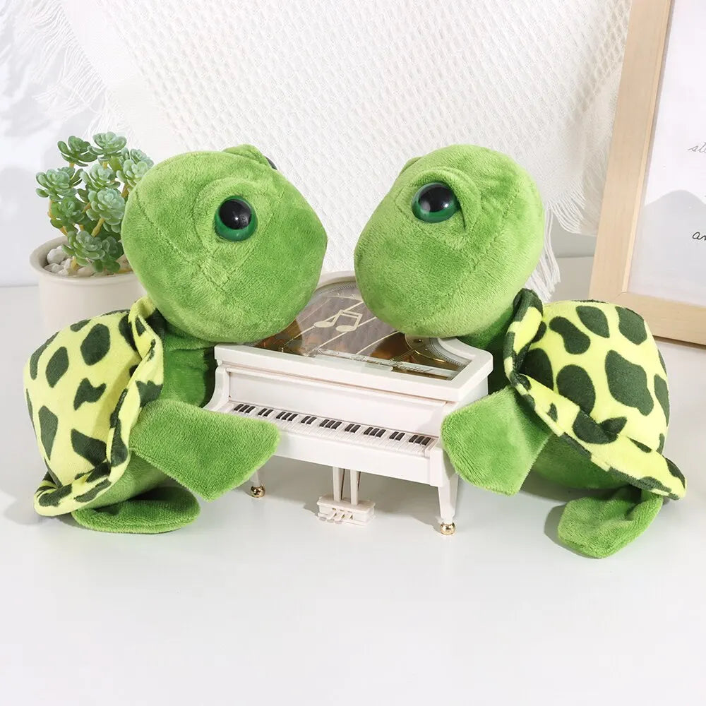 1 Pcs Turtle Plush Toy Big Eye Green Plush Doll Stuffed Animal Turtle Toys