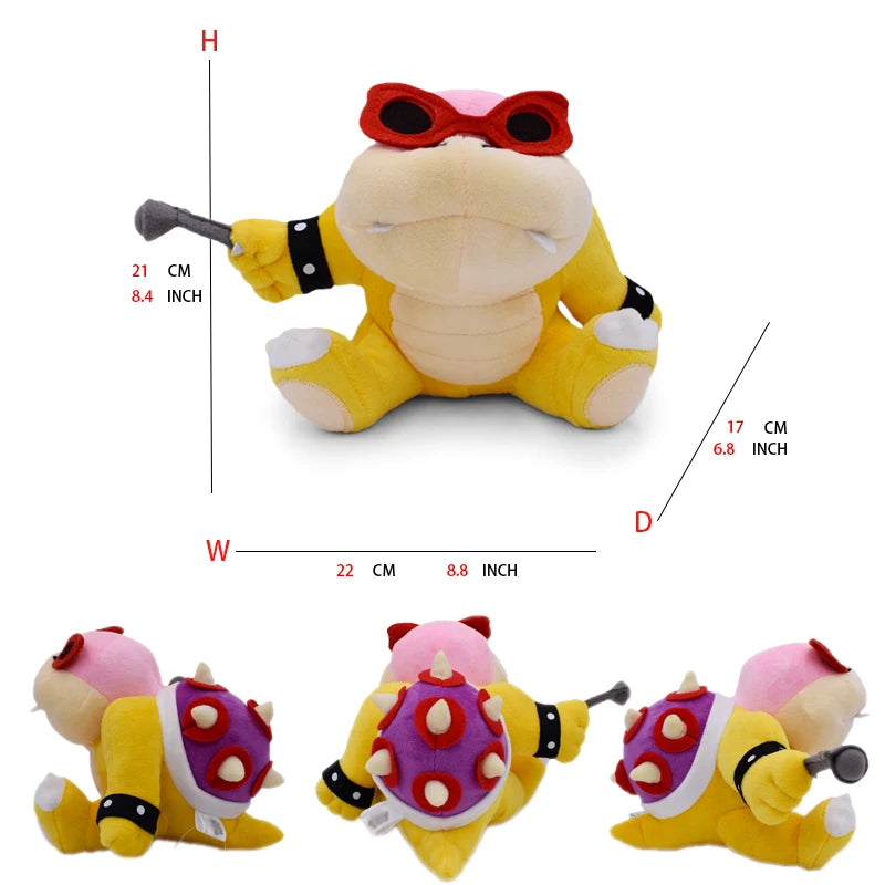 super Mario Bros Plush Toys Wonder Bowser Jr Meowser Lemmy Iggy Bowser Anime Stuffed Cartoon Peluche Dolls Kids Gifts