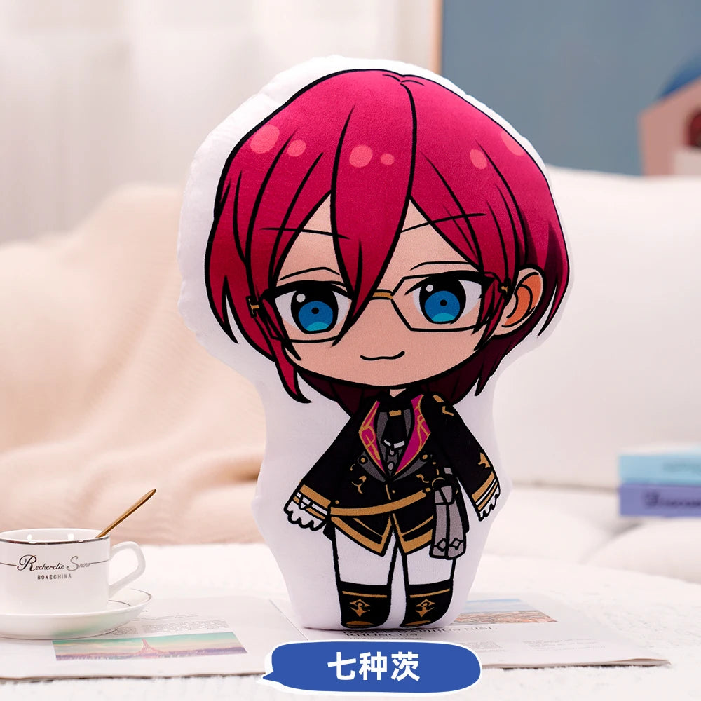 45cm Ensemble Stars Cartoons Anime Plush Toy Eichi Sakuma Rei Throw Pillow Cosplay Sofa Cushion Double-sided Printing Girl Fans