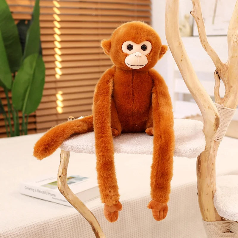 Long Arm Monkey Plush Golden Monkey Plush Toy Soft Stuffed Doll Long-armed Monkey Plushies Baby Sleeping Soothing for Boys