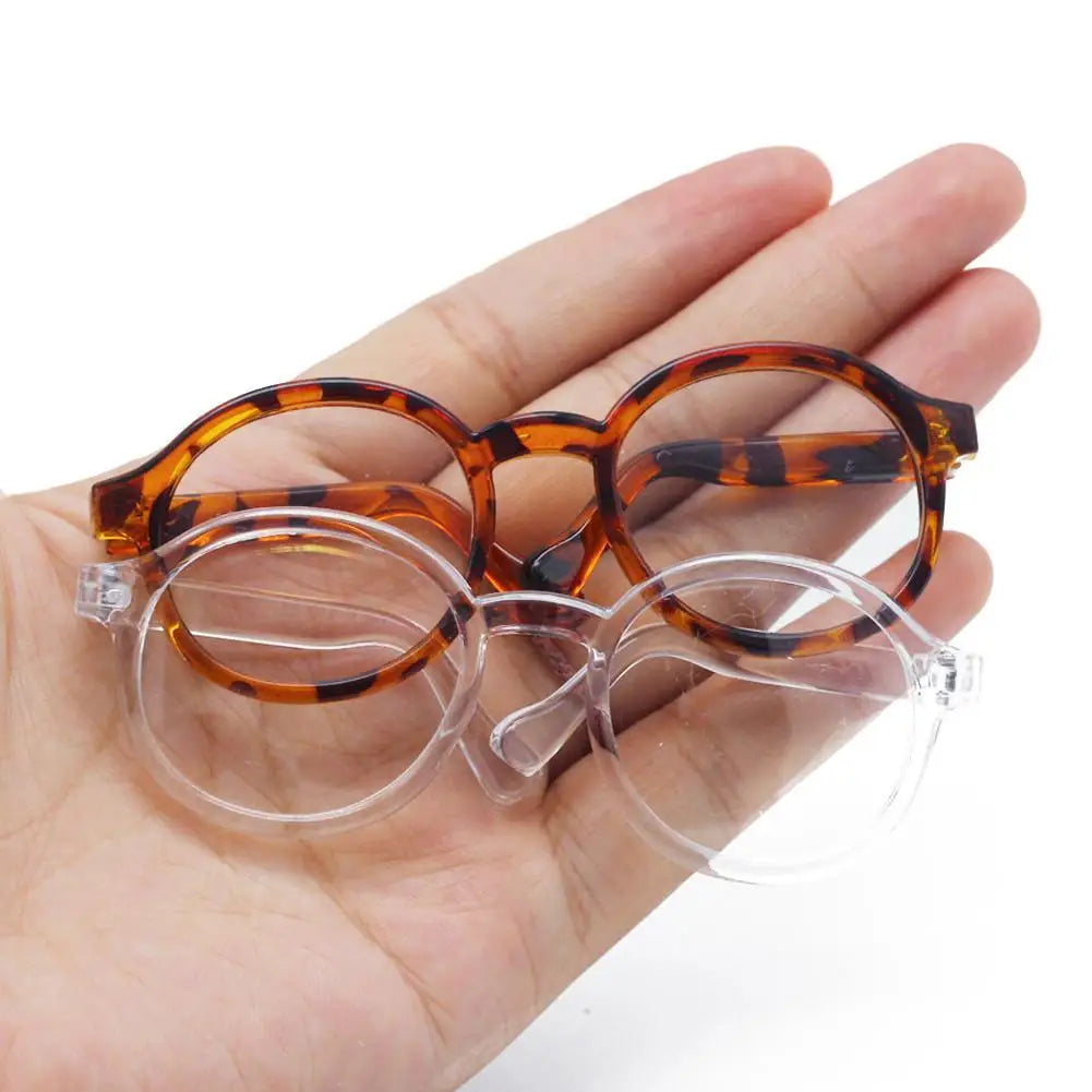 6.5/9cm Cute Plastic Glasses for 15cm Labubu and 60cm BJD Dolls and 1/3 BJD Dolls Toy(no doll)