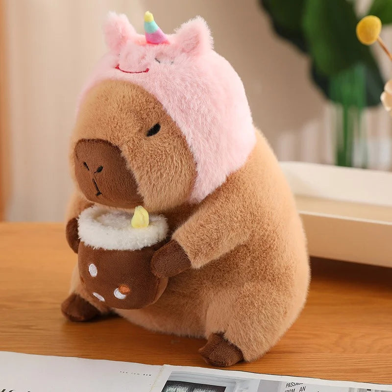 Cute Capybara Stuffed Animal Doll, Super Soft Toast Capy Bara Plushies for Kids Birthday Gift, Room Decor