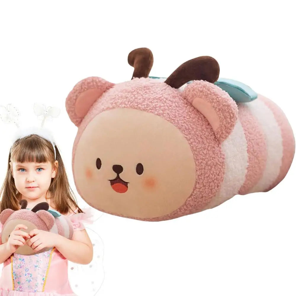 Stuffed Bee Cute Butterfly Larvae Plush Doll Hugging Pillow 30cm/11.8inch Funny Plushies Doll Home Decoration Cartoon Stuffed