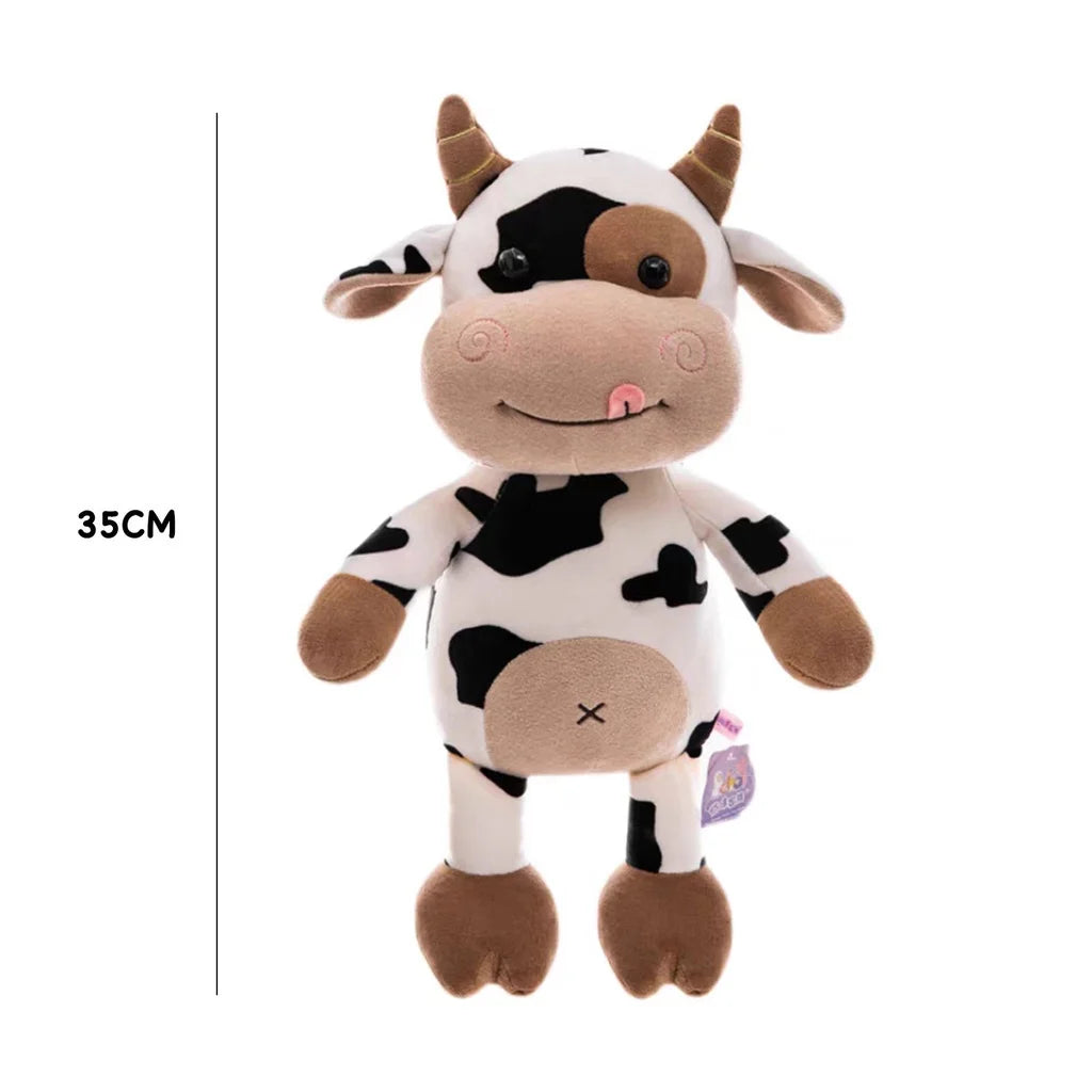 Small Cow Plush Toy 25-35cm Soft PP Cotton Stuffed Animal Cartoon Doll Kids Birthday Holiday Gift