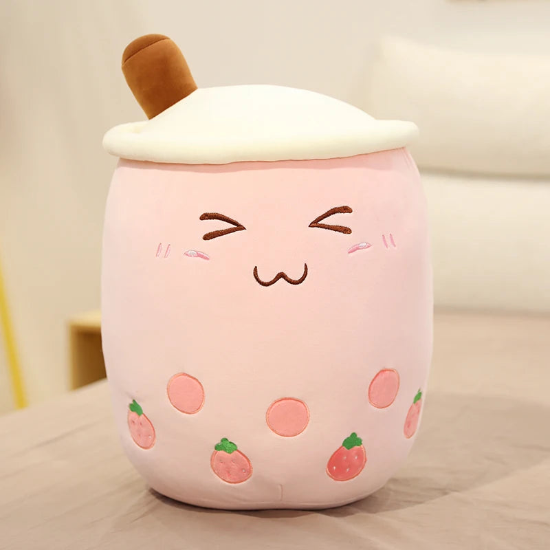 25/70cm Real-Life Bubble Tea Cup Plush Toy Pillow Stuffed Food Soft Doll Milk Tea Cup Pillow Cushion Kids Toys Birthday Gift