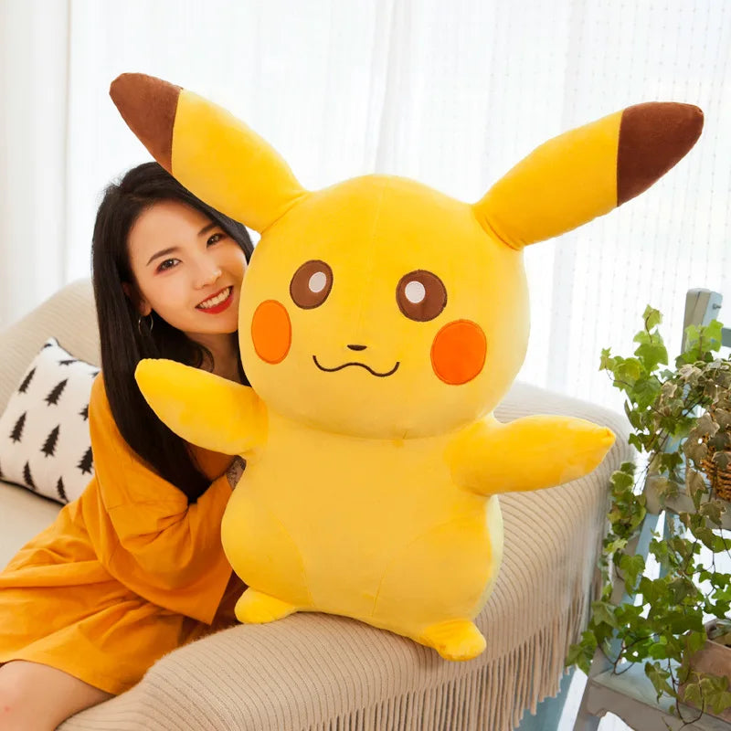 60cm Pikachu Plush Toys Big Size Pokemon Plushies Stuffed Animals Doll Cute Pikachu Pillows Dolls Children's Birthday Gifts